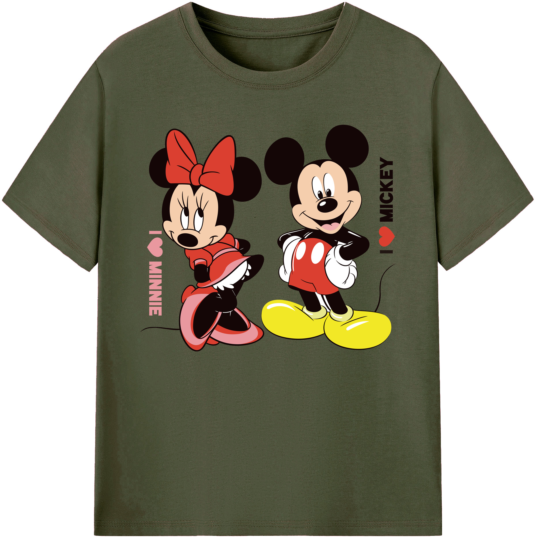 ミッキーマウス Mickey Mouse 綿100％ メンズ半袖Tシャツ｜肌触りやわらか＆通気性